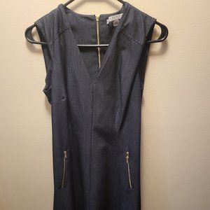 Dress with gold zippers